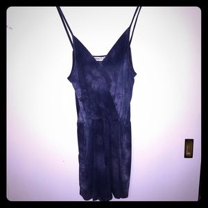 Blue tie dye romper